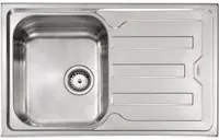 Lavello CRISTAL 79X50 1 vasca destra + gocciolatoio ACCIAIO INOX 010011.D1.01.2018