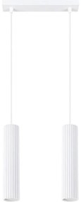 Sollux SL.1536 - Lampadario a sospensione con filo KARBON 2xGU10/10W/230V bianco