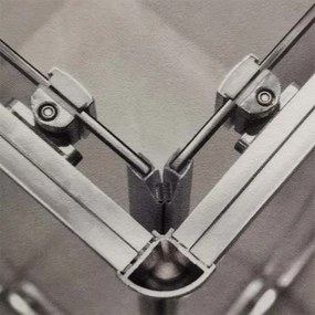 Box doccia 70x100 cm ad angolo due lati cristallo 6 mm trasparente Jonathan