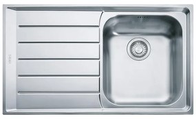 Lavello integrato 1 vasca in inox argento FRANKE Neptune L 51 x L 86 cm