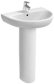 Lavabo con colonna Geberit 55 cm in ceramica bianco Selnova