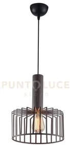 Plafoniera dayton bronzo 1 luce attacco e27 25x25x135cm