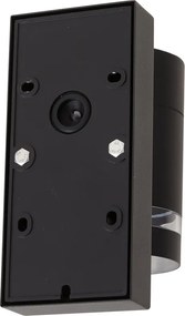 Lampada da parete moderna da esterno nera IP44 con sensore crepuscolare - Ensam