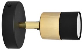 LED Luce Spot da parete a LED TUBSSON 1xGU10/4,8W/230V nero/oro