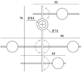 Mikado parete/soffitto 5 luci