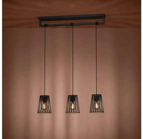 Eglo 390003 - Lampadario a sospensione con filo BOGOTA 3xE27/40W/230V nero
