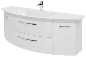 Base per mobile bagno Cassca PELIPAL 2 cassetti 2 ante P 46.2 x L 139 x H 48 cm bianco lucido