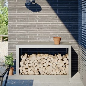 Rastrelliera Per Legna Da Ardere 100x40x60 Cm İn Acciaio Inox /
