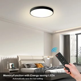 Brilagi - Lampada LED dimmerabile POOL LED/60W/230V 3000-6000K diam. 60 cm nera + telecomando