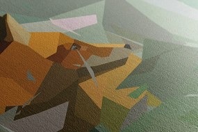 Quadro su tela – Volpe con elementi astratti