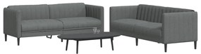 Set Di Divani 2 Pz Grigio Scuro İn Tessuto /