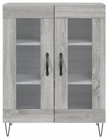 Credenza grigio sonoma 69,5x34x90 cm in legno multistrato