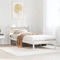 Letto senza Materasso Bianco 90x190 cm in Legno Massello Pino 3306528