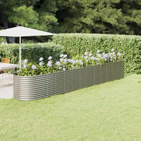 Letto Giardino Acciaio Verniciato A Polvere 512x80x68cm Argento /