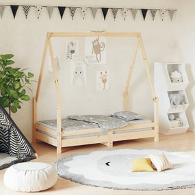 Giroletto Per Bambini 70x140 Cm İn Legno Massello Di Pino /