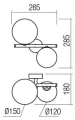 Redo 01-2778 - Applique ROY 2xG9/10W/230V