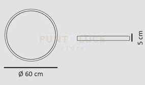Lampada da soffitto bianca 300-60b 48w 3000k 3840l led integrato di...