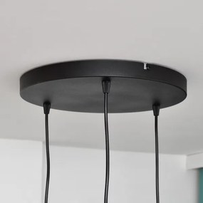 Lampadario LED a sospensione con filo MERCURE 3xE27/15W/230V ø 50 cm nero