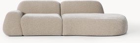 Chaise longue componibile 3 posti in teddy Wolke