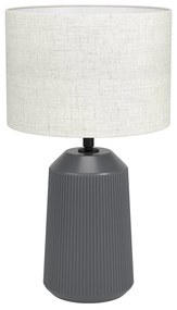 Lampada Da Tavolo Minimal Capalbio Ceramica Grigio 1 Luce E27