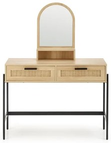 Tavolino da toilette CARMEN 136x104 cm beige/nero