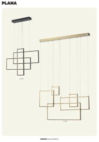 Redo 01-2317 - Lampadario dimmerabile a LED su cavo PLANA LED/80W/230V oro