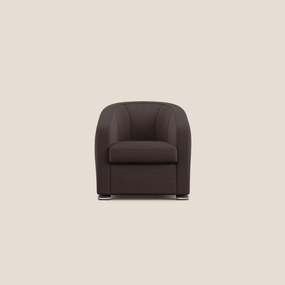 Cloe Poltroncina in tessuto smacchiabile con acqua QuickClean T08 marrone