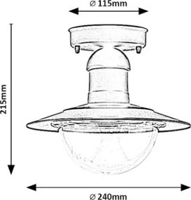 Brilagi - Plafoniera da esterno MOLDE 1xE27/60W IP44 nera
