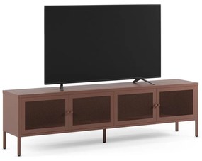 Mobile TV burgundy in metallo 160x50x35 cm Fayna – Marckeric