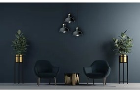 Lampadario a sospensione con filo HEBE 3xE27/60W/230V nero