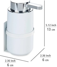 Dispenser di sapone in ceramica bianco autoportante 0,25 l Woya - Wenko