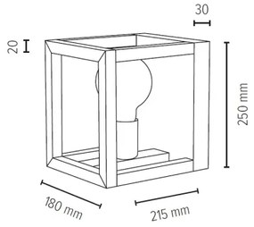 Spot-Light 9159174 - Lampada da parete KAGO 1xE27/60W/230V