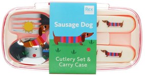 Posate per bambini in acciaio inox 2 pz Sausage Dog – Rex London