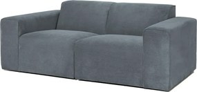 Divano componibile grigio con rivestimento in velluto a coste 202 cm Sting – Scandic