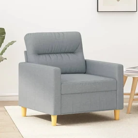 Poltrona Grigio Chiaro 60 Cm İn Tessuto /