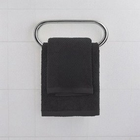 Set asciugamani bagno nero per viso e ospite in cotone puro Spring