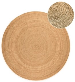 Tappeto rotondo di colore naturale in iuta reversibile ø 140 cm Braided – Hanse Home