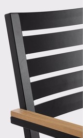 Sedia da esterno color antracite in metallo Henna – Bizzotto