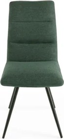 Sedia da cucina in tessuto Verde gambe metallo HILL set 2 pezzi