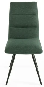 007055 - Sedia da cucina in tessuto Verde gambe metallo FRIEDIC set 2 pz 