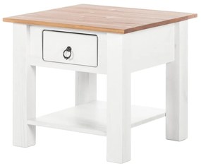 Tavolino in pino bianco con piano Klein naturale Inga - Støraa