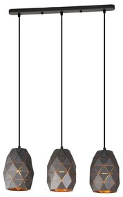 ITALUX MDM-3480/3 GR+GD - Lampadario a sospensione con filo HARLEY 3xE27/40W/230V antracite