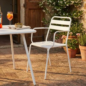 ROMANUS - poltrona da giardino impilabile in ferro