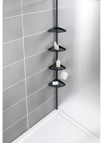 Mensola telescopica angolare nera per il bagno Opal - Allstar