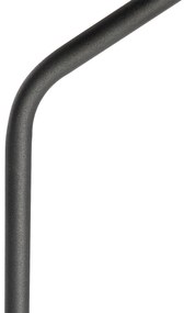 Lampada da terra moderna nera con oro regolabile - Morik