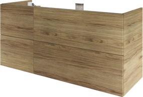 Mobile da bagno sospeso sotto lavabo L 70 x H 50 x P 51 cm bianco, 2 cassetti Neo, Maniglie acquistabili separatamente