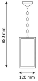 Lampadario da esterno MALMO 1xE27/15W/230V nero