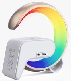 Immax 08986L-LED RGB Lampada dimmerabile con sveglia e Qi di ricarica 30W/230V oro