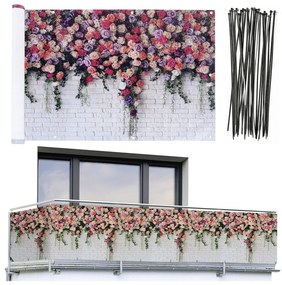 Schermo da balcone 500x85 cm Roses - Maximex