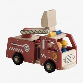 Kenan Kids Camion Dei Pompieri In Legno Rosso Granata - Sklum